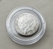Holandia 10 Centów 1937 Wilhelmina srebro 