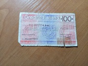 WŁOCHY 100 Lire  1976  r.  (czek)