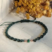 Minimalistyczna bransoletka z malachitem. Rękodzieło 