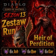 DIABLO 4 IV SEZON 13 HEIR OF PERDITION MITYCZNY ZESTAW RUN  JAH QUE GAR