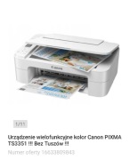 Drukarka atramentowa (kolor) Canon PIXMA TS3351 ! Sprzedawane bez tuszu!