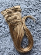 Doczepy Clip-In 100% Naturalne REMY | 56 cm | Miodowy Blond #27 Auk 5