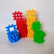 Puzzle konstrukcyjne wafle 47 sztuk duże klocki przestrzenne