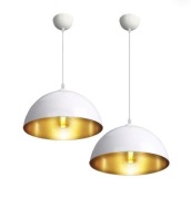 Zestaw 2 lamp, żyrandol biało złotych boho / glamour / loft / industrial
