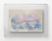 "Staw z drugiej strony mostku zimą" oryg. obraz malow.tuszem akryl. z cert.