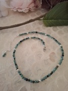 Naszyjnikhandmade z naturalnych kamieni hematyt agat turkus afrykański 