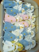 Aniołki 13 cm rękodzieło 