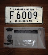 * Tablica rejestracyjna motocyklowa * USA * 1978r.