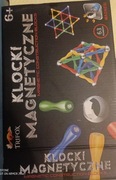 ZESTAW KLOCKI MAGNETYCZNE KONSTRUKCYJNE EDUKACYJNE KULKI UKŁADANKA 63 EL