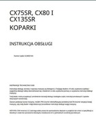 Instrukcja obsługi Case CX 75 SR, CX 80, CX 135 SR w jz. polskim