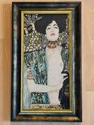 Obraz Gustava Klimta Portret Judith... haft krzyżyk ręczna robota Ramka