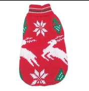 Ciepły sweterek z golfem dla psów małych ras r. L