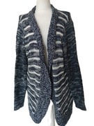 Janina damski długi sweter kardigan melanż r 50/52