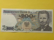 200zł. Dąbrowski 1988r. seria EP - stan UNC
