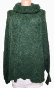 Sweter Golf nietoperz oversize butelkowa zieleń uniwersalny Mosquito