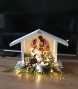 Stroik świąteczny szopka na cmentarz, do domu, Boże Narodzenie