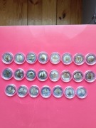 Komplet monet 5zł 23 sztuk w kapslach jak na foto 