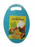 Mała Owalna Plastikowa deska do krojenia z uchwytem 25x17cm