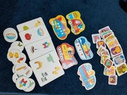 Zestaw układanek, puzzle, gry