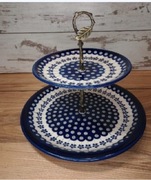Patera na ciasto ceramiczna 2 w 1 ceramika Z.C. Bolesławiec Z.C.B.