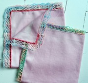 Serwetki materiałowe chustki do nosa różowe