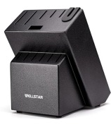 WELLSTAR Blok Na Noże z Drewna Naturalnego z Ostrzałką