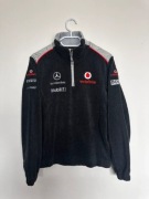 Vodafone McLaren Mercedes Benz Mobil 1 Zip Fleece Jacket Pullover Vintage