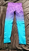 Legginsy sportowe fioletowo-niebieskie M