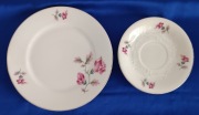 PIĘKNA PORCELANA BAREUTHER TALERZ DESEROWY + SPODEK 