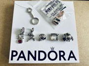 zestaw sześciu nowych markowych zawieszek Pandora i OHM BEADS srebro 925