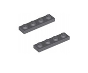 LEGO płytka 1x4 3710 4211001 ciemny szary 2szt