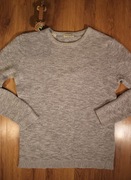 Sweter Selected Homme r. M szary damski bawełniany okrągły dekolt