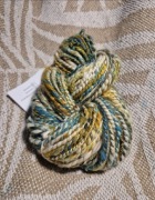 Yarn art włóczka wełna bambus jedwab złoty zielony turkusowy biały