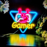 Neon LED na Ścianę USB RGB Gamer Napis Lampka gamingowa dekoracja prezent 