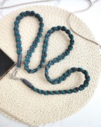 Długi pasek do telefonu, torebki, aparatu. Bawełniany makrama rękodzieło 