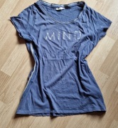 Letnia koszulka unisex szaro-niebieska Mind, t-shirt L size