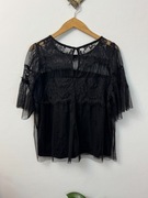 Bluzka koronkowa gotycka czarna bluzeczka gotyk Studio Only rozmiar M 38