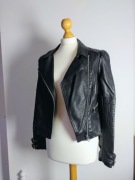 Czarna kurtka ramoneska S 36 Tally Weijl z ekoskóry basic skóra ekologiczna