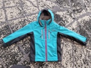 Turkusowa wiatroszczelna wodoodporna kurtka rozmiar 116 - 122