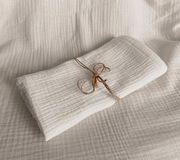 Muślinowa pieluszka ecru kremowa 50x65 