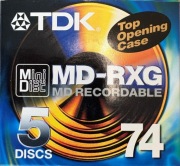 TDK MD-RXG74EB – 5x MiniDisc 74 min – NOWY, zafoliowany