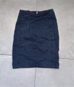 Granatowa jeansowa ołówkowa dopasowana spódnica Stradivarius casual Basic