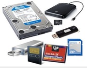 Odzyskiwanie danych z dysków twardych, pamięci...