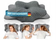 PODUSZKA ORTOPEDYCZNA DO SPANIA PIANKA MEMORY GLUCKSTOFF SZARA 40x60cm