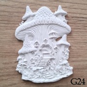 Domek magicznych stworzeń grzybek figurka do malowania dla dzieci z gipsu