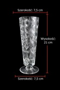 Wazon kryształowy smukły 21 cm