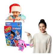 NOWY ZESTAW KART UNO LILO & STITCH + BRELOCZEK STITCH RÓŻOWY