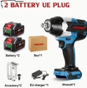 20V Bezszczotkowy Klucz Udarowy 1000NM Moment Z Bateriami 2x3.0Ah