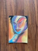 Obraz rysunek pastele suche twarz