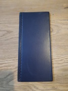 Wizytownik niebieski PRL okładka segregator na wizytówki